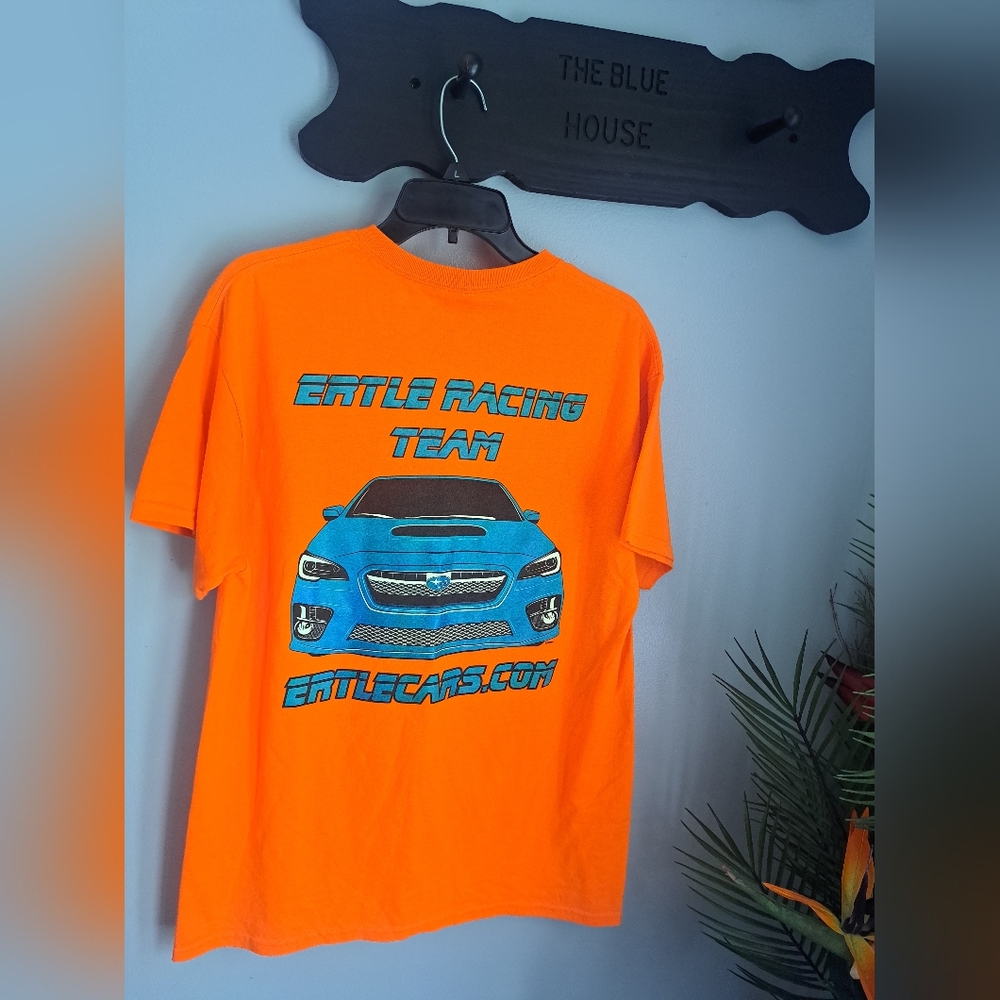 Subaru Ertle Racing Team Orange Tee  Size Large - Picture 2 of 7
